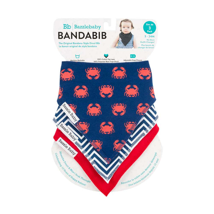 Bazzle Baby - Banda Bib The Original Bandana-Style Drool Bib 3pk