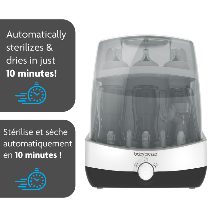 Baby Brezza SuperFast Stérilisateur Sécheur – Ultra rapide en 10 minutes