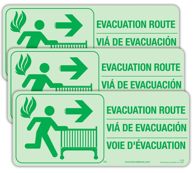 First Responder® Evacuation Route Signs
