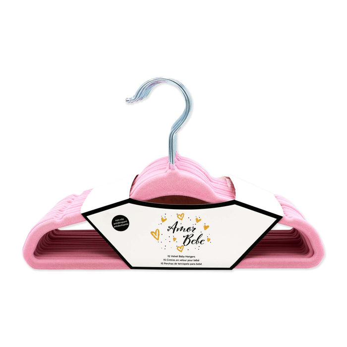 Amor Bebe Baby Velvet Hangers - 15 Pack
