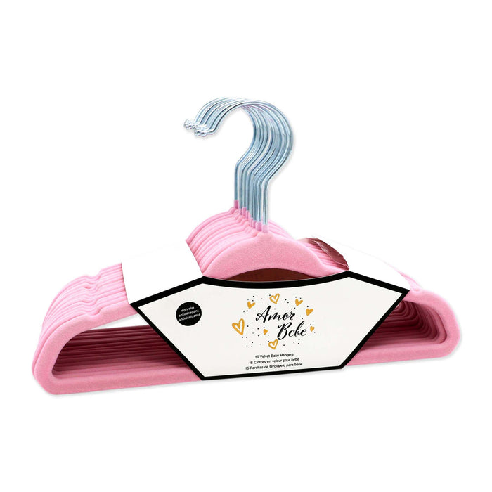 Amor Bebe Baby Velvet Hangers - 15 Pack