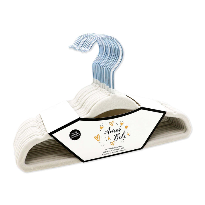 Amor Bebe Baby Velvet Hangers - 15 Pack