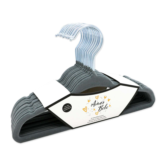 Amor Bebe Baby Velvet Hangers - 15 Pack