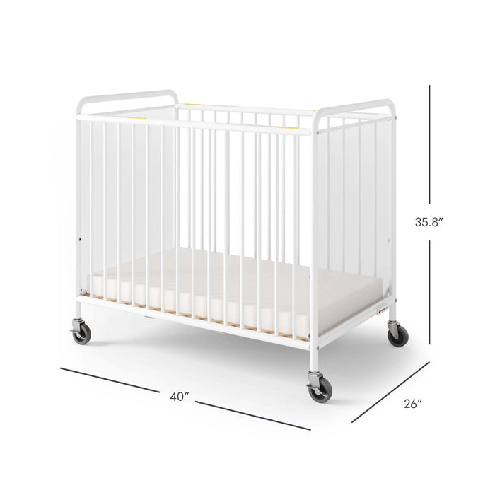 Foundations Chelsea Compact Metal Evacuation Crib – Clearview End Panels & Evacuation Ready