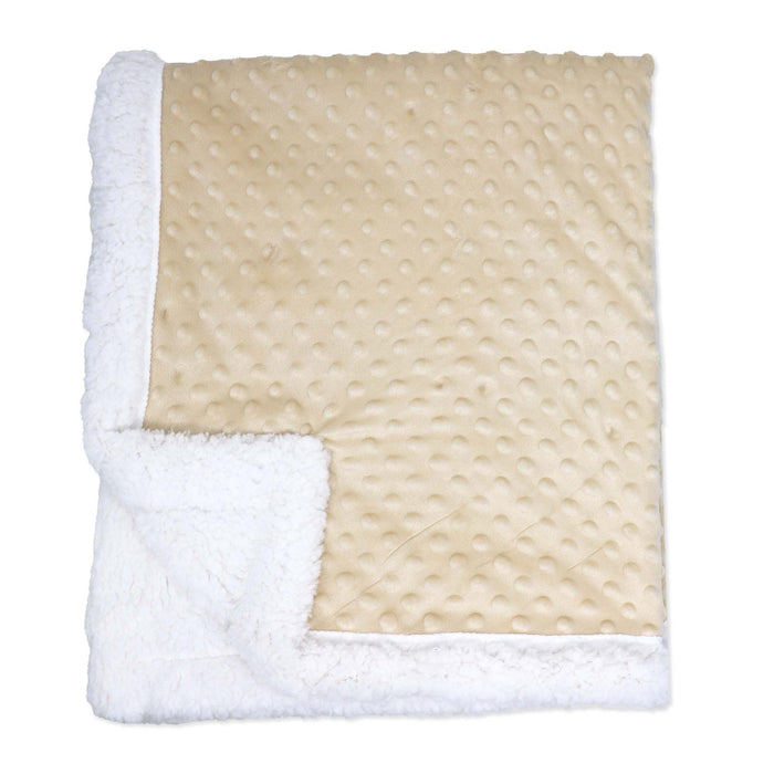 Rose Textiles Popcorn Sherpa Blanket and Neck Pillow