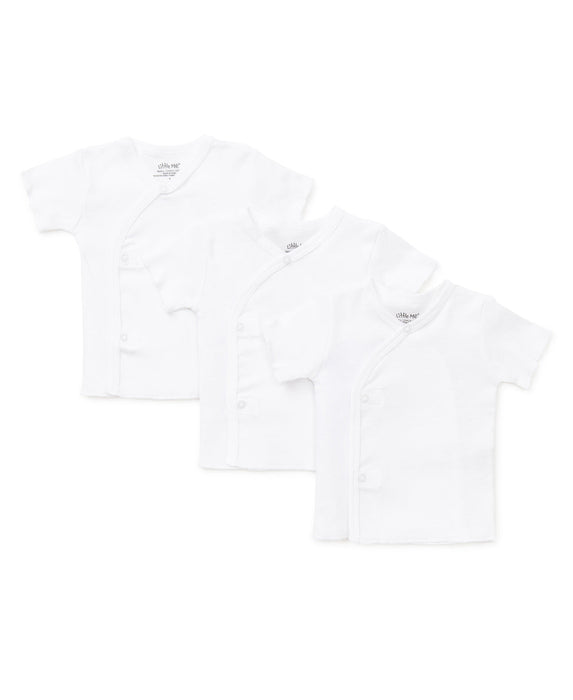 Little Me 3-Pack Baby Snap T-Shirts - White