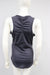 Matletik black athletic tank top shown on mannequin, back view with ruched detailing.