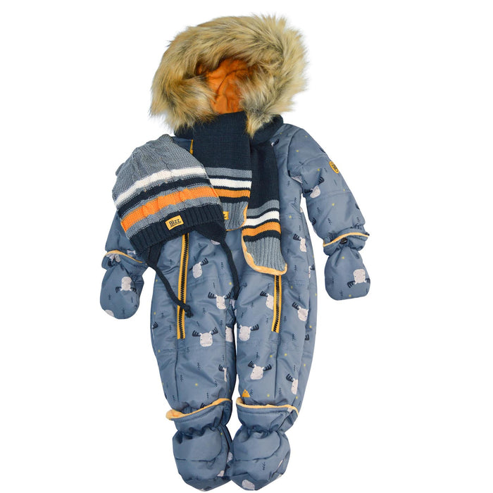 Blizz Baby Boys Moose Snow Suit - 1 piece - (3m to 24m) - 22WBLI3213