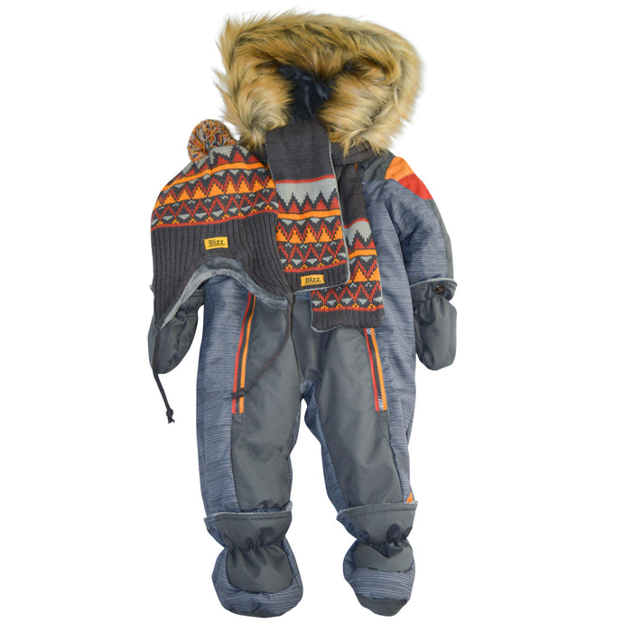 Blizz Baby Boys Snow Suit - 1 piece - (3m to 24m) - 22WBLI3214