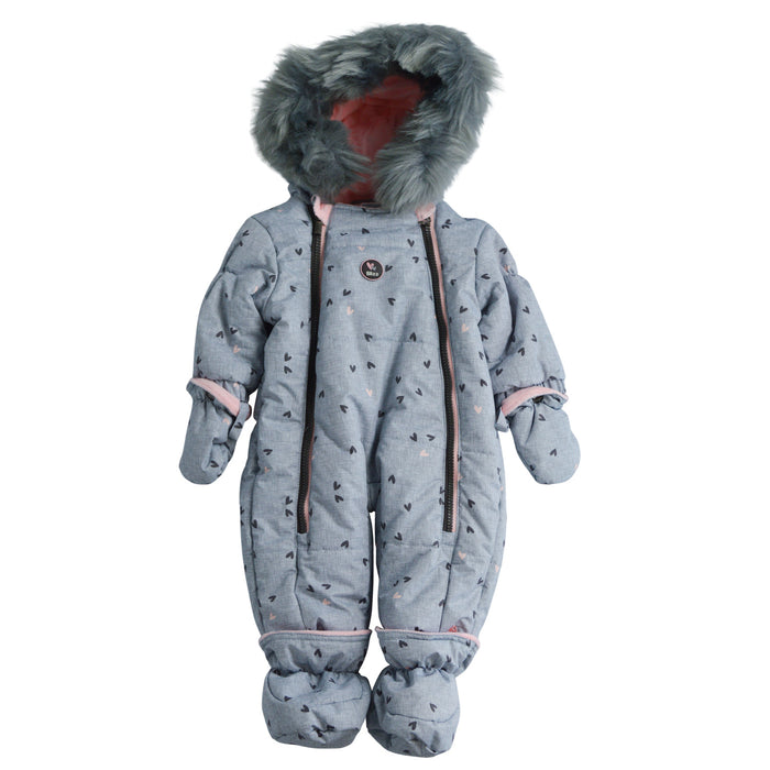 Combinaison de neige avec coeurs Blizz 1 pièce pour bébé filles (3m à 24m) - 22WBLI5210