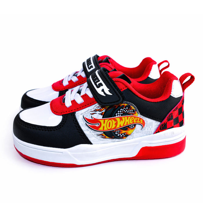 Hot Wheels Light-Up Shoes for Kids – Black/Red (Sizes 9T to 2)