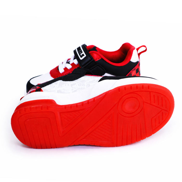 Hot Wheels Light-Up Shoes for Kids – Black/Red (Sizes 9T to 2)