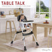 Dream On Me Portable 2 In 1 Table Talk Highchair – Black lifestyle