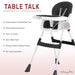 Dream On Me Portable 2 In 1 Table Talk Highchair – Black lifestyle