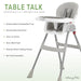 Dream On Me Portable 2 In 1 Table Talk Highchair – Grey lifestyle