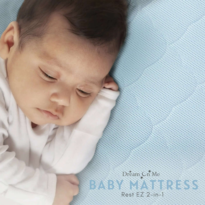 Dream On Me Rest EZ 2-in-1 Mini Crib Mattress Blue image 8