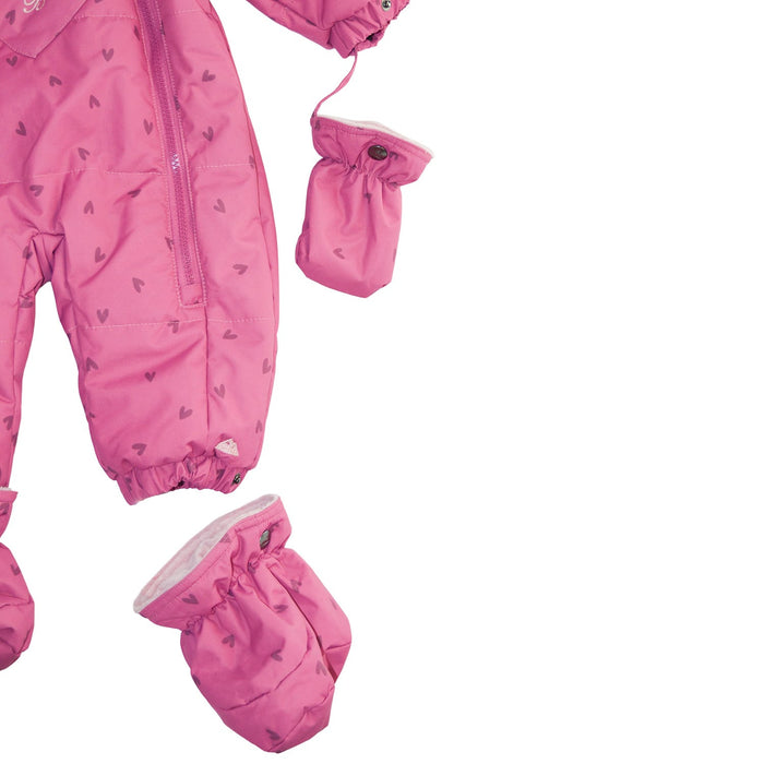 Combinaison de neige Blizz coeurs fuchsia 1 pièce pour bébé fille (6m à 24m) - 24WBLI5433