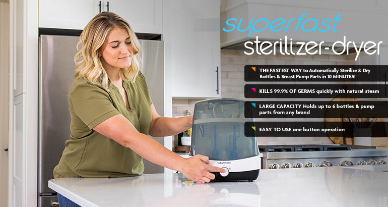 Baby Brezza SuperFast Stérilisateur Sécheur – Ultra rapide en 10 minutes