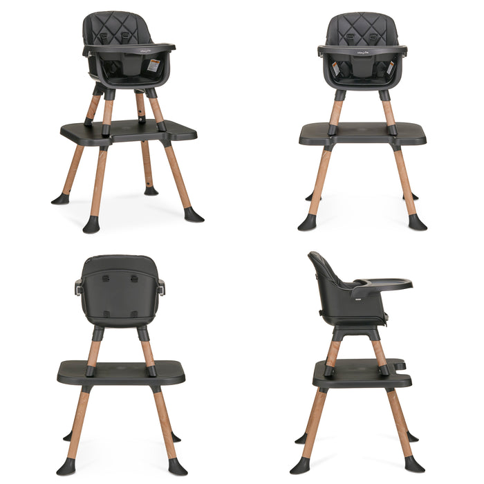 Dream On Me Luna 4-in-1 Convertible Highchair – Black lifestyle