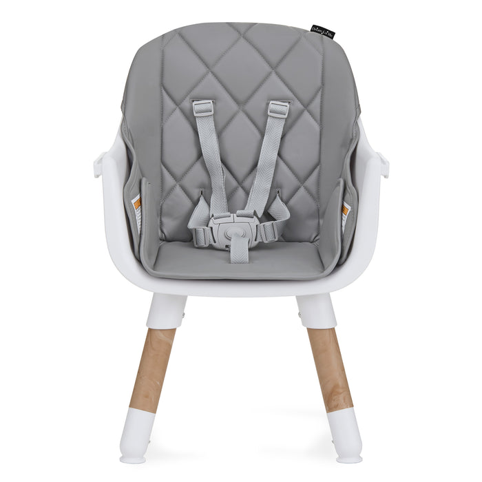 Dream On Me Luna 4-in-1 Convertible Highchair – Cool Grey lifestyle