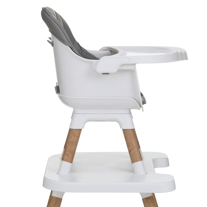 Dream On Me Luna 4-in-1 Convertible Highchair – Cool Grey Key Feature