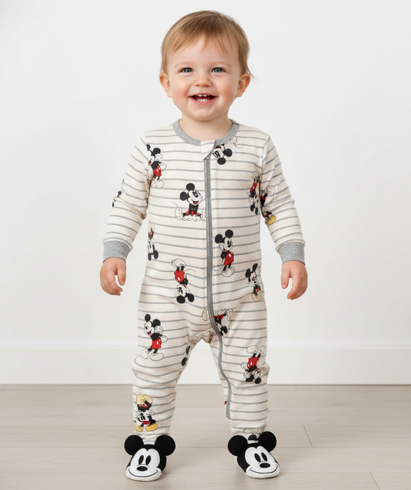 Disney Mickey Mouse Adorable Baby Footed Sleeper - (0 to 9m)