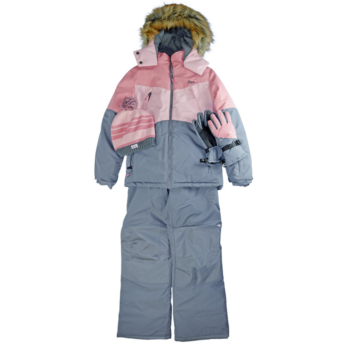Ensemble d’Hiver 2 Pièces pour Fille Blizz – Rose et Gris – Taille 8 à 16