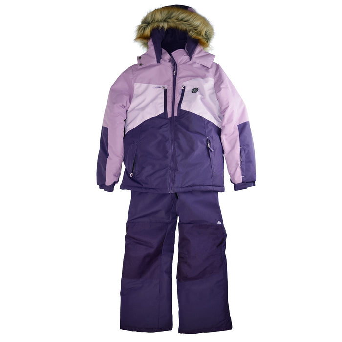 Blizz Girls’ 2-Piece Snowsuit Set with Accessories – Mauve/Purple – Size 8-16
