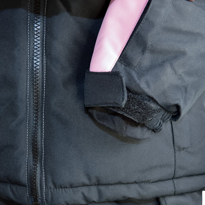 Combinaison d’hiver 2 pièces pour fille Blizz avec accessoires – Rose/Noir (Tailles 2 à 16 ans)