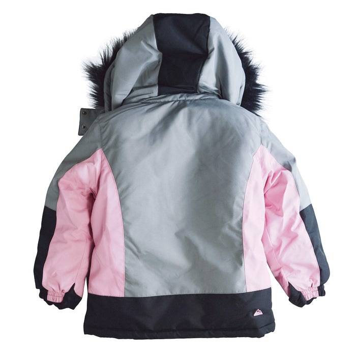 Combinaison d’hiver 2 pièces pour fille Blizz avec accessoires – Rose/Noir (Tailles 2 à 16 ans)