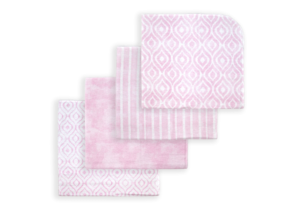 Necessities By Tendertyme 4 Pack Flannel Receiving Blankets Watercolour