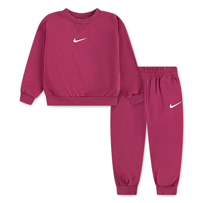 Nike Girls Fleece Crew Set Sweet Beet Size - (2T to 4T)