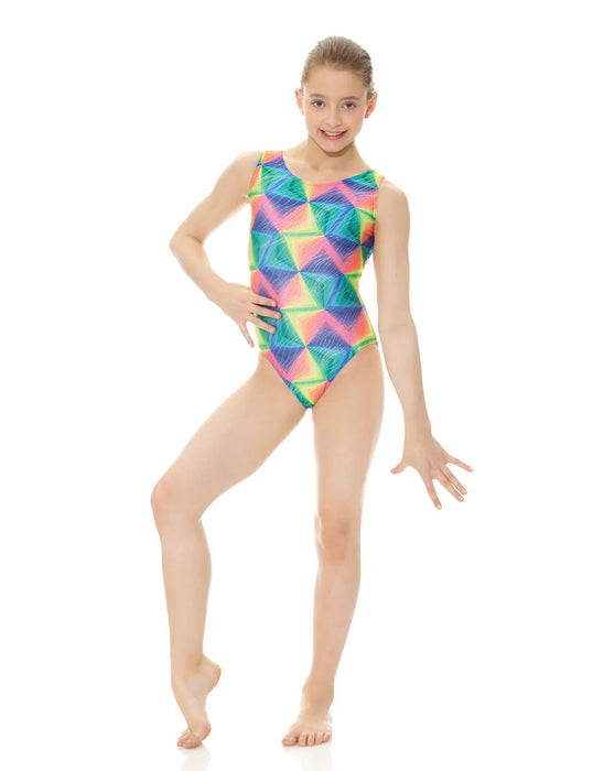 Mondor Sleeveless Gymnastics & Dance Printed Leotard - Children, Teens & Adults - 27822