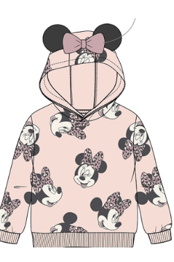 Disney's Minnie Mouse Toddler Girls Pink Adorable Hoodie - 2 to 6yrs
