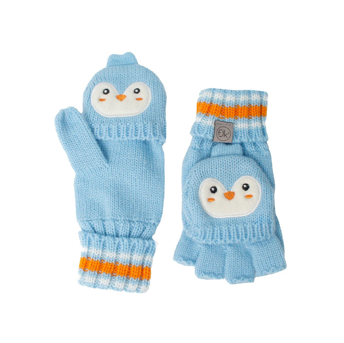 Flapjack Kids Fingerless Knitted Gloves with Flap