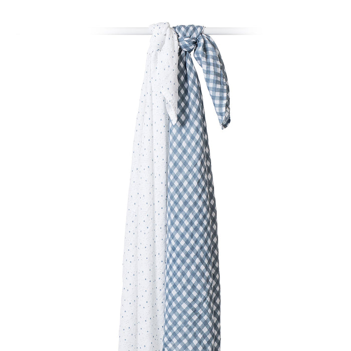 Lulujo Cotton Muslin Baby Swaddles - 2-Pack