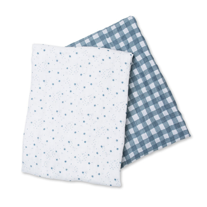 Lulujo Cotton Muslin Baby Swaddles - 2-Pack
