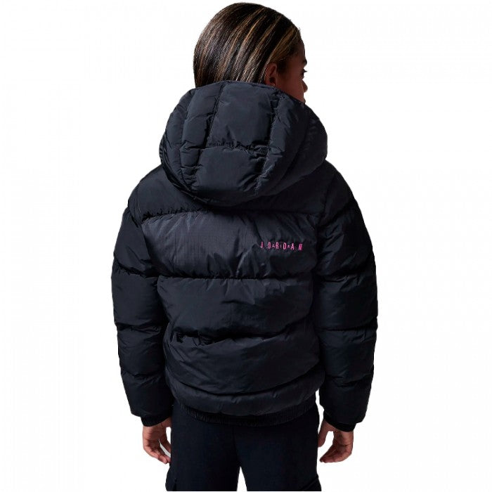 Jordan Essential Midweight Puffer Coat – Black/Pink (S to XL)