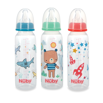 Nuby Non-Drip Baby Bottle Set - 8oz/240ml - 3 Pack