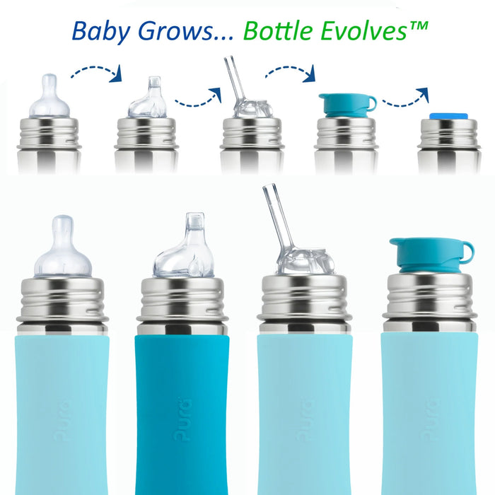 Gobelet à bec pour enfants en acier inoxydable Pura Kiki® - 325 ml