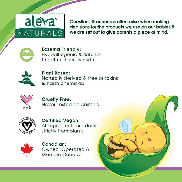 Aleva Naturals Organic Ingredients Baby & Toddler Sunscreen Lotion SPF 45+ Fragrance-Free 3.4 fl oz. /100 ml