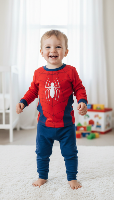 Spider Man 2 piece Toddlers & Kids Pyjama Set - Size - (2 to 6yrs)