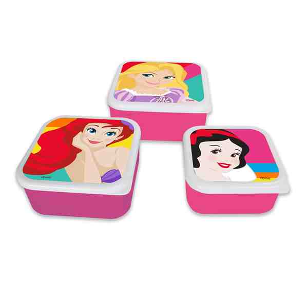 Danawares Princess 3 PC Square Lunch Box Set
