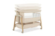 Evolur Lullaby Portable Bassinet with Wheels – Beige lifestyle