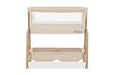 Evolur Lullaby Portable Bassinet with Wheels – Beige lifestyle