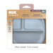 NUK For Nature suction plate with lid for babies, shown in eco-friendly retail packaging.