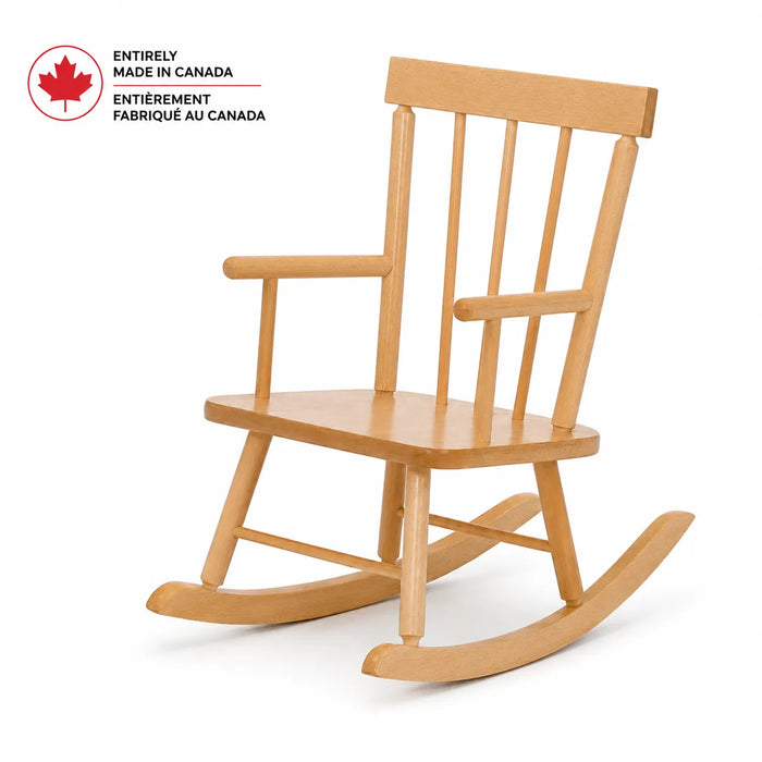 Economy solid maple wooden rocking chair for kids - Made in Canada