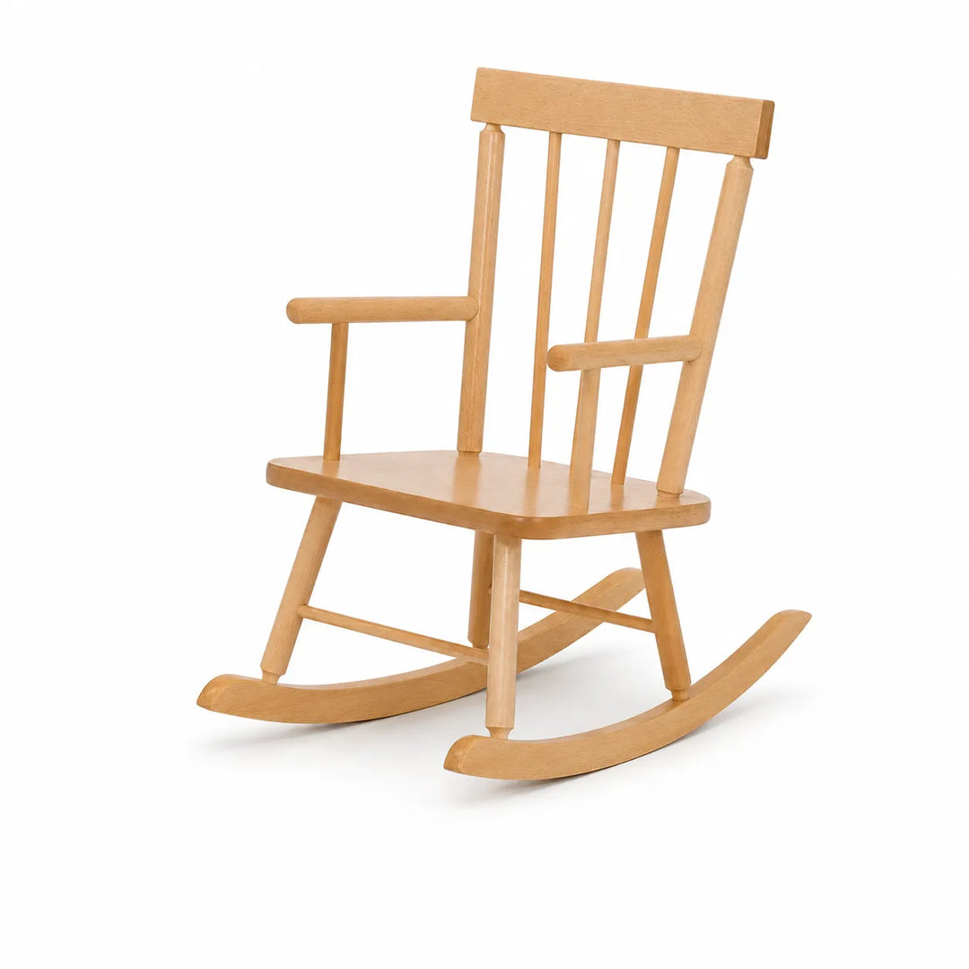Economy solid maple wooden rocking chair for kids