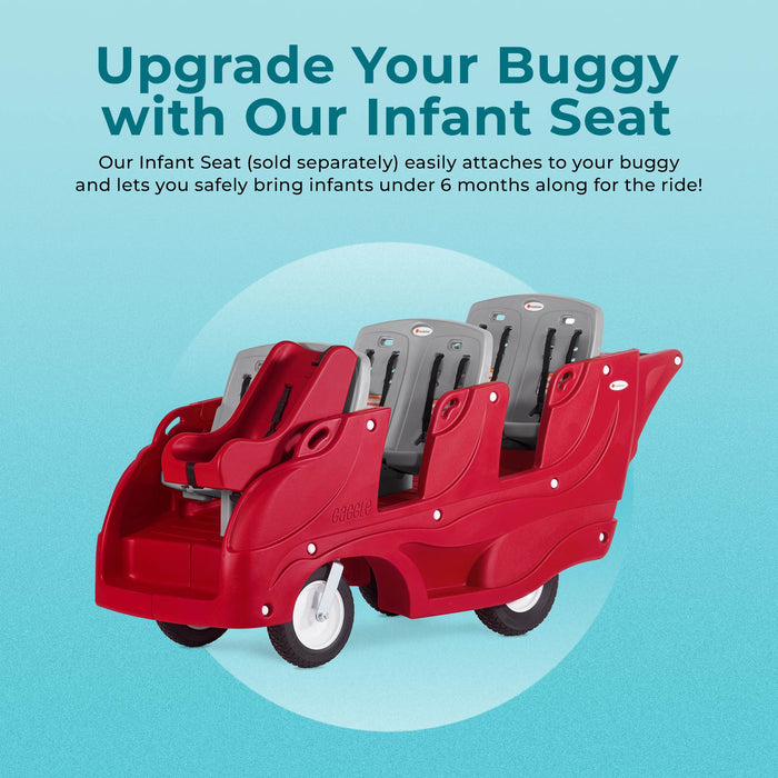 Gaggle® Parade™ 6-Seat Buggy Stroller for Daycare & Childcare Centers
