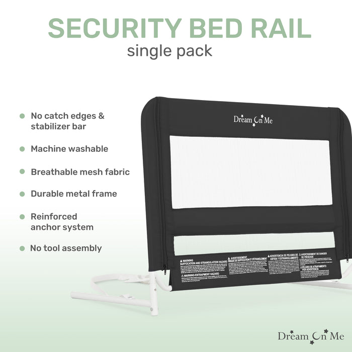 Dream on Me Mesh Security pour lit double (tissu en lin 3D)